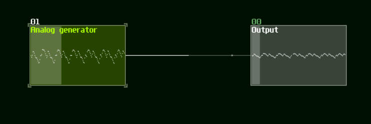 A SunVox analog generator connected to output